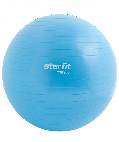 Фитбол STARFIT GB-108 75 см, 1200 гр, антивзрыв, синий пастель
