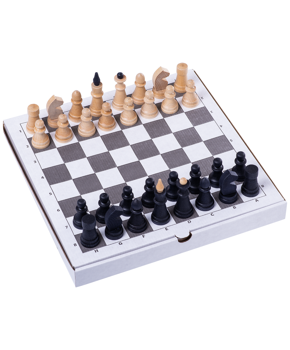 Шахматы обиходные (дерево) Классика с гофродоской (456-20)