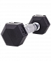 Гантель гексагональная STARFIT DB-301  1 кг, обрезиненная, черный