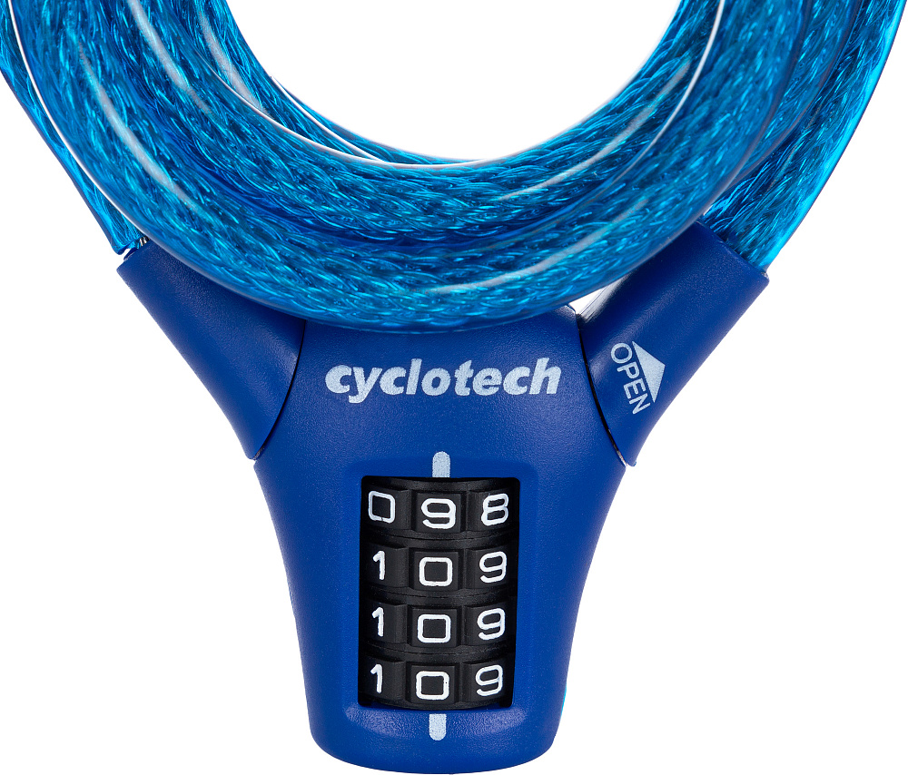 Как поменять код на замке для велосипеда. Велозамок кодовый Cyclotech CLK-3b code Lock. Велозамок Cyclotech CLK-3bl. Cyclotech замок велосипедный. Cyclotech замок велосипедный 10 mm 1800 mm.