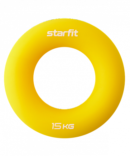 Эспандер кистевой STARFIT Core ES-404 кольцо, силикогель, d=8,8 см, 15 кг, желтый