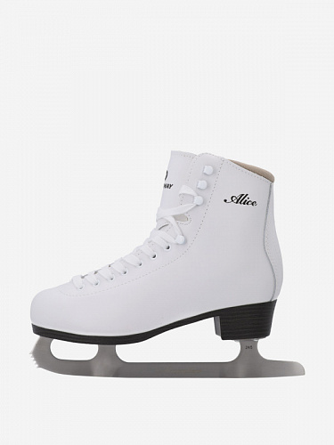 116912-00 Коньки ледовые взросл. ALICE (narrow pad - AA) Adult ice skates, белый (41)
