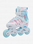 107217-WJ Коньки роликовые детск. Galaxy girl Kids' inline skates, белый/малиновый (28-31)