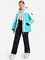 117476-QW Куртка для девочек Girls' jacket, голубой/белый (140-146)