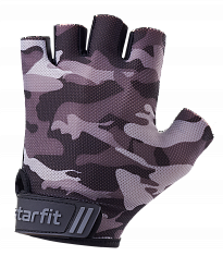 Перчатки для фитнеса Starfit WG-101, серый камуфляж 