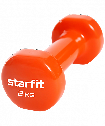 Гантель виниловая STARFIT DB-101 2 кг, оранжевый