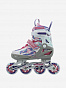 107218-AK Коньки роликовые детск. Rainbow girl Kids' inline skates, серый/розовый (36-41)