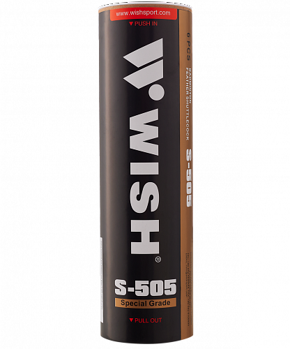 Набор воланов для бадминтона WISH S-505, перо (6 штук)