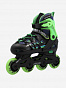 107216-BU Коньки роликовые детск. Galaxy boy Kids' inline skates, черный/зеленый (28-31)