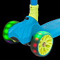 Самокат-кикборд Novatrack RainBow, подростковый, складной механизм на руле, широкие свет.колеса PU п