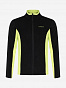 117293-BU Куртка трикотажная для мужчин Men's knitted jacket, черный/зеленый (46)